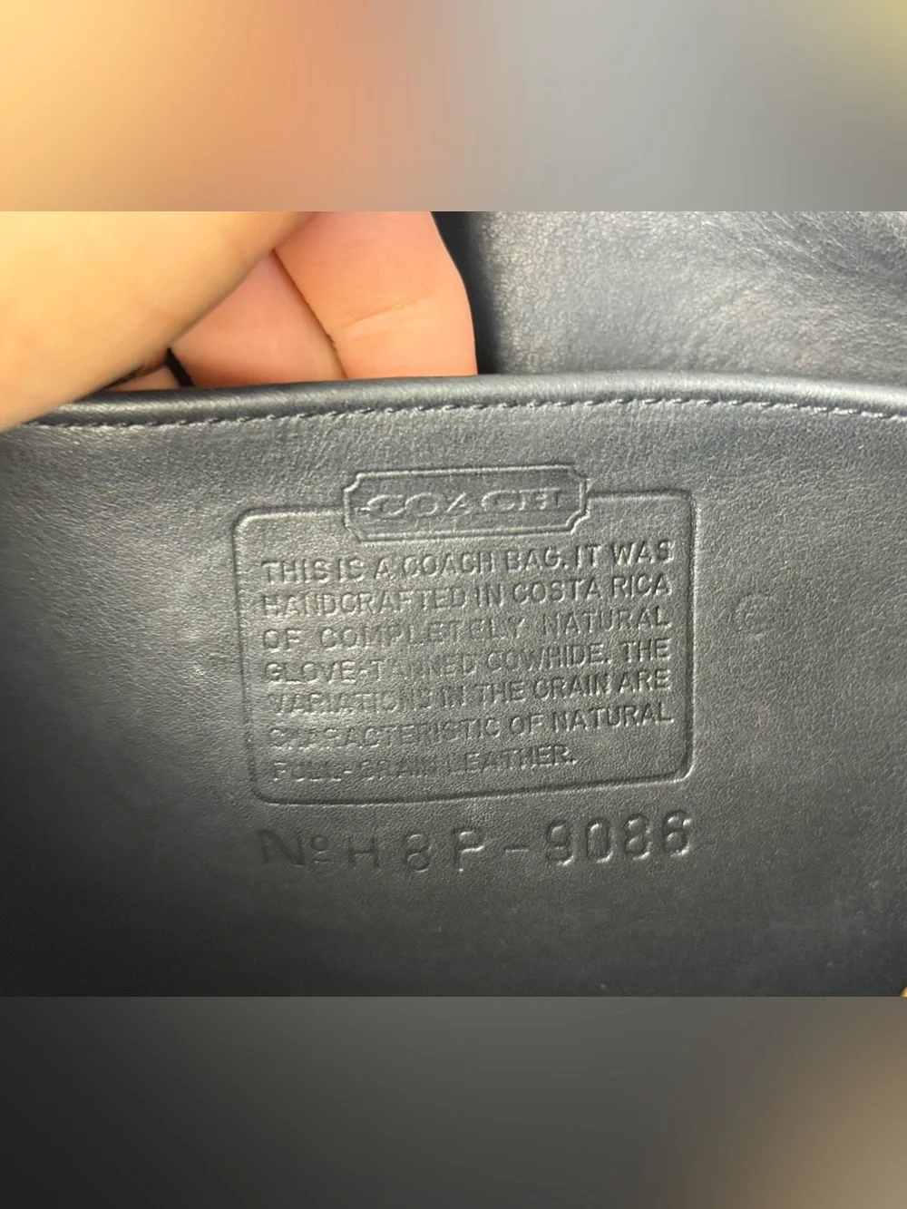 Vintage Coach 9086 leather bag